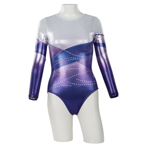 PW GY817 Gymnastics Leotard - Long Sleeve - Wave Child
