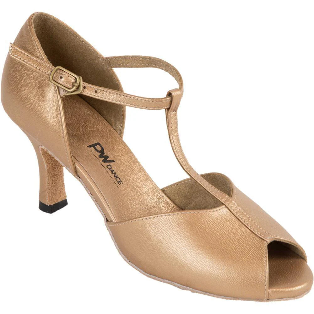 Karen Ladies Social Dance Shoe - Low Heel - Bronze