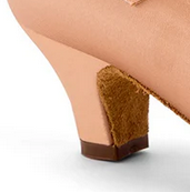 Karen Ballroom Dance Shoe - Beige Notcalf - Junior Heel
