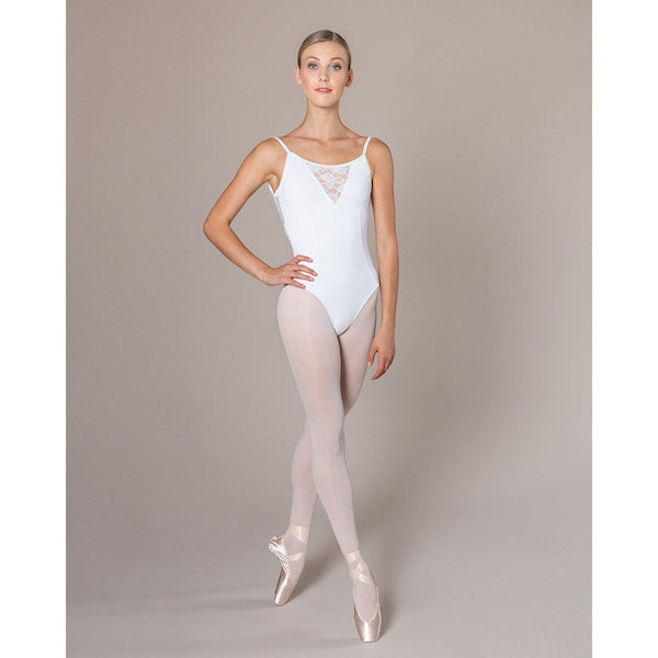 Grace Lace Camisole Leotard - White Adult