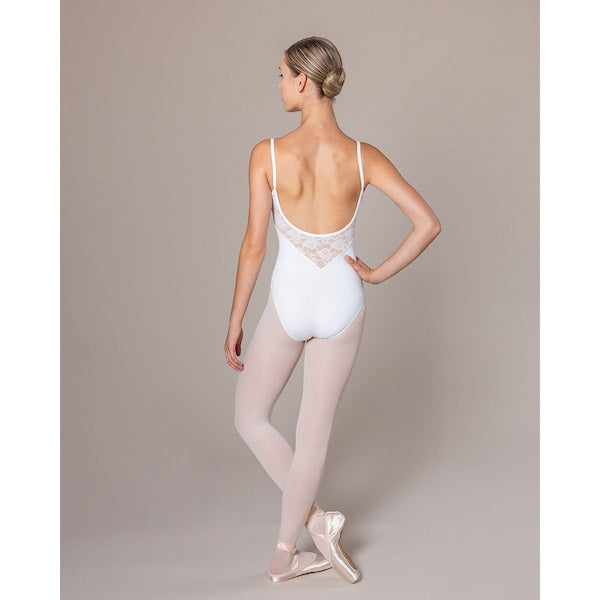 Grace Lace Camisole Leotard - White Adult