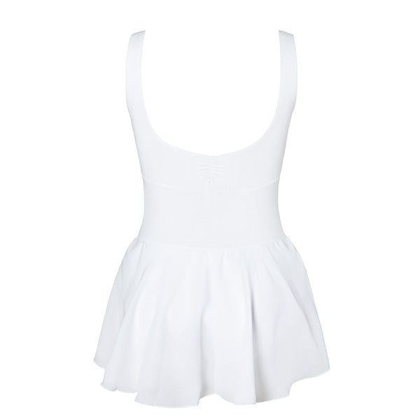 Ashley Leotard with Skirt - Adult White