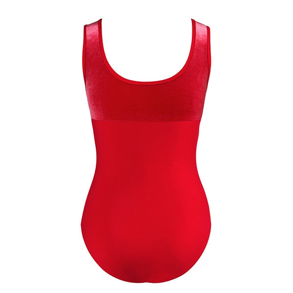 Alda Velvet Leotard - Adult Red
