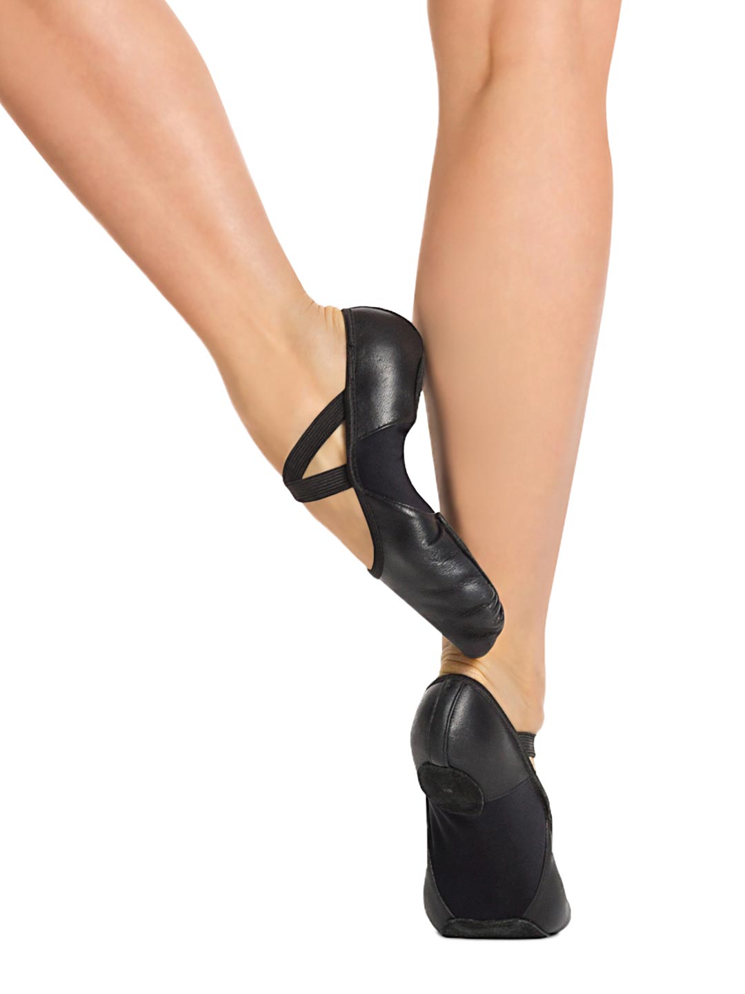 Hanami Leather Ballet Shoe with Flex Arch - Black