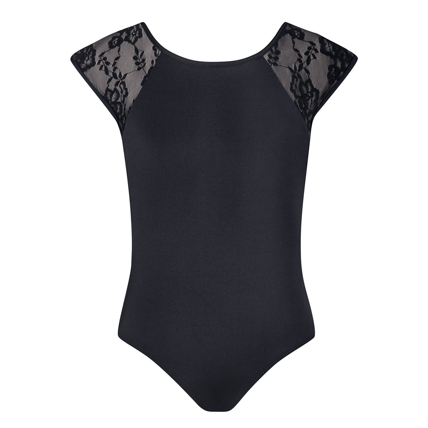 Mila Cross Back Lace Leotard - Child Black