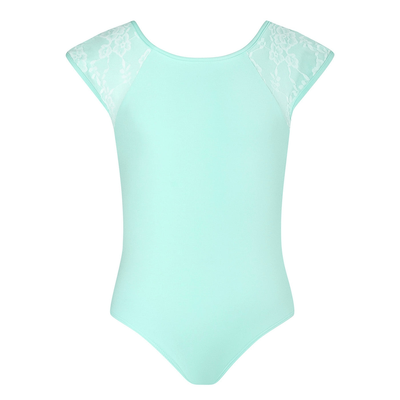 Mila Cross Back Lace Leotard - Child Mint