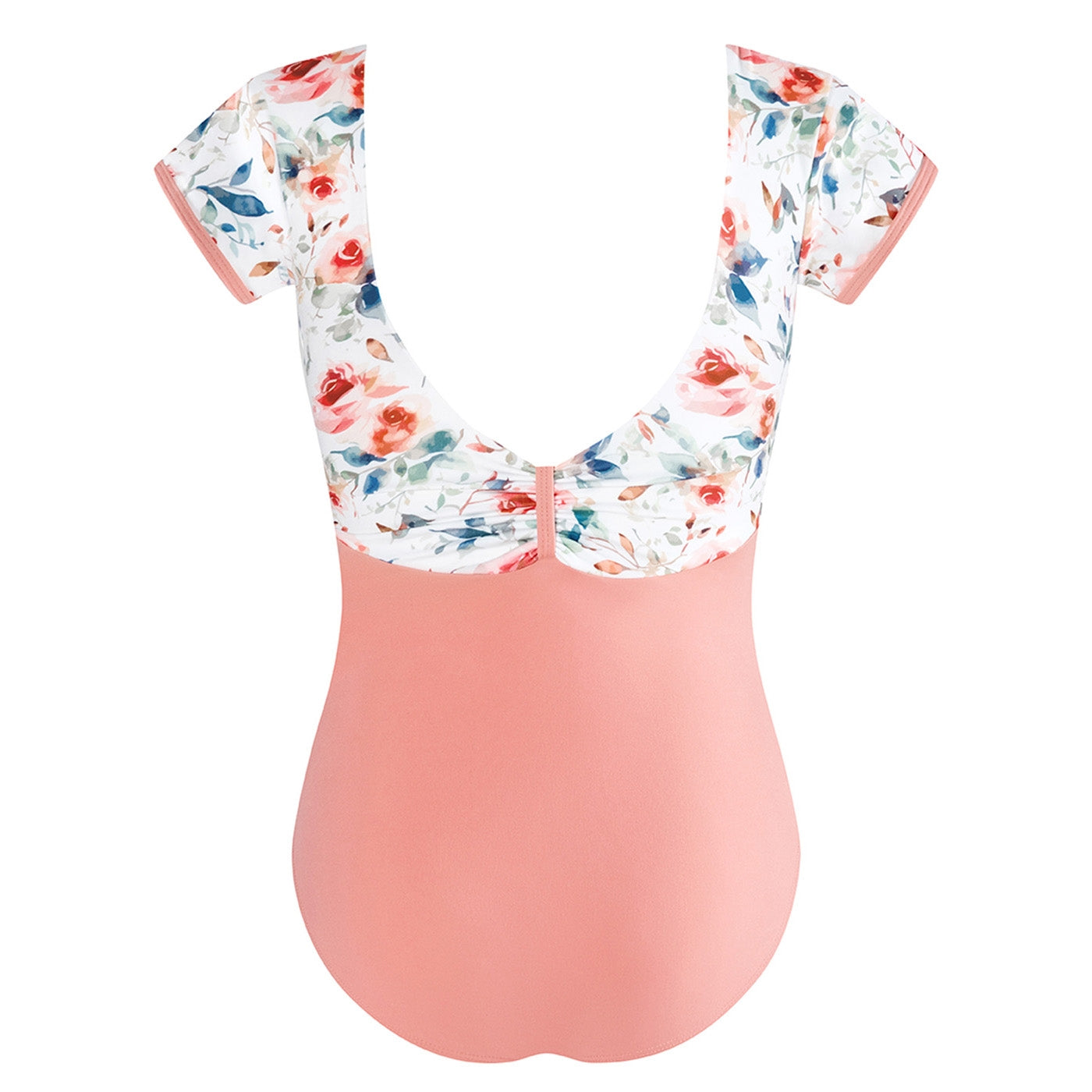 Alexandra Cap Sleeve Leotard - Coral Haze