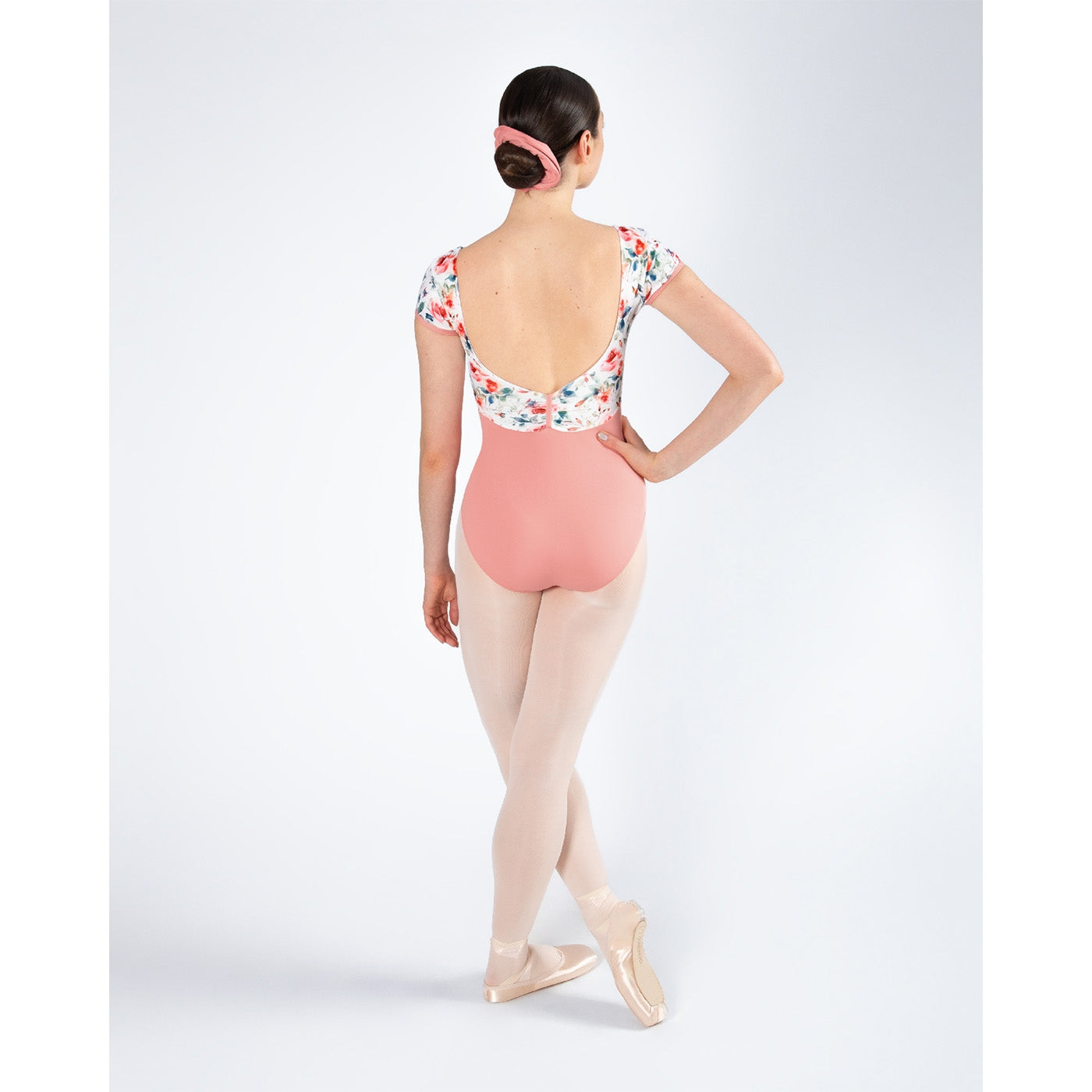 Alexandra Cap Sleeve Leotard - Coral Haze
