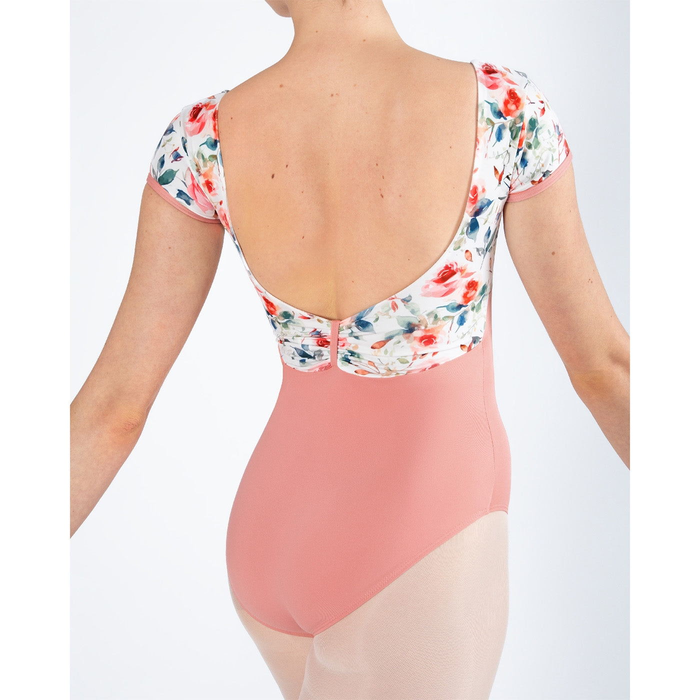 Alexandra Cap Sleeve Leotard - Coral Haze