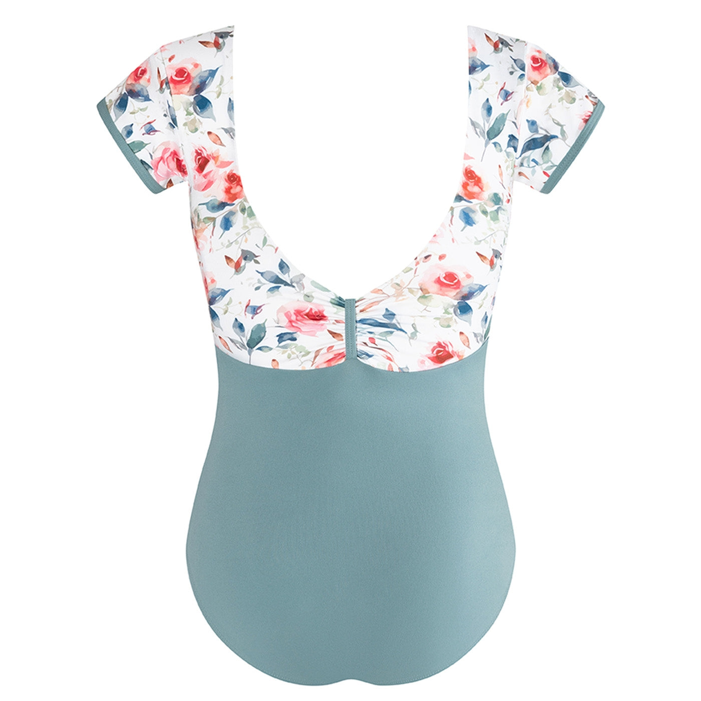 Alexandra Cap Sleeve Leotard - Stone Blue