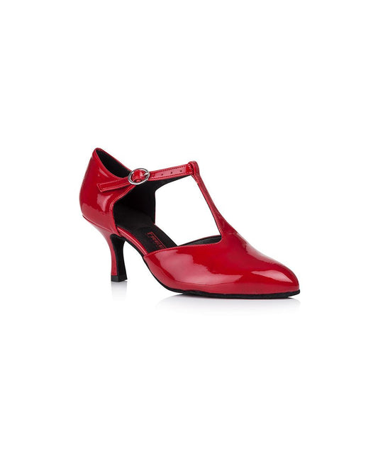 Angel Ladies Social Dance Shoe - Red Patent