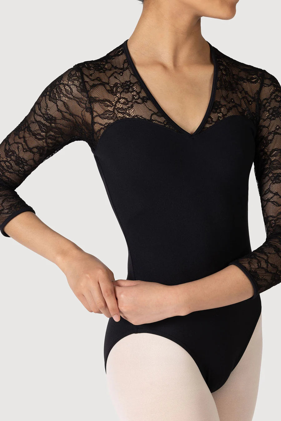 L56016 Bloch Kate 3/4 Sleeve Womens Lace Leotard