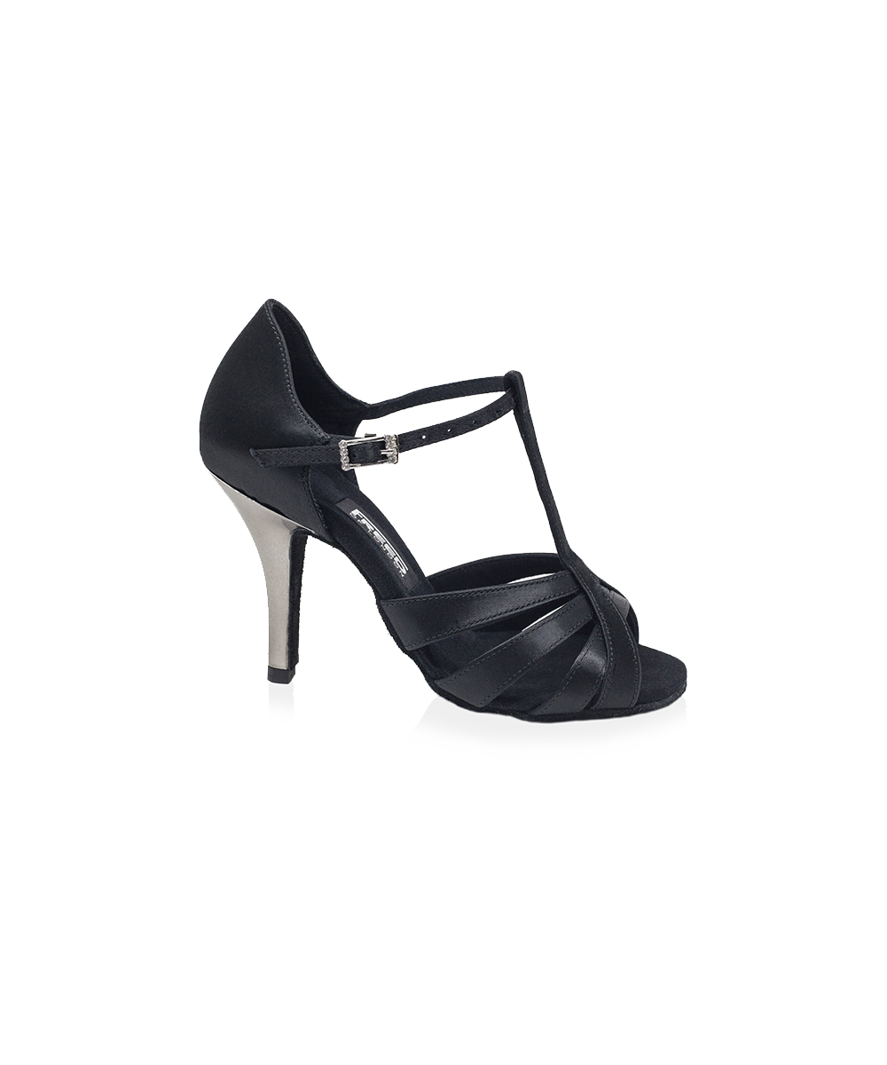 Blair Ladies Black Satin Latin Shoes