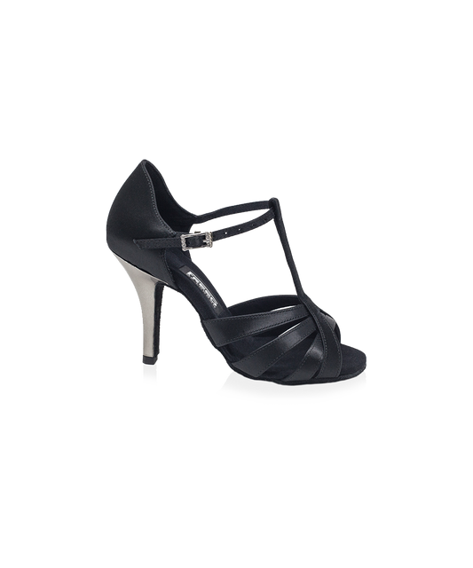 Blair Ladies Black Satin Latin Shoes