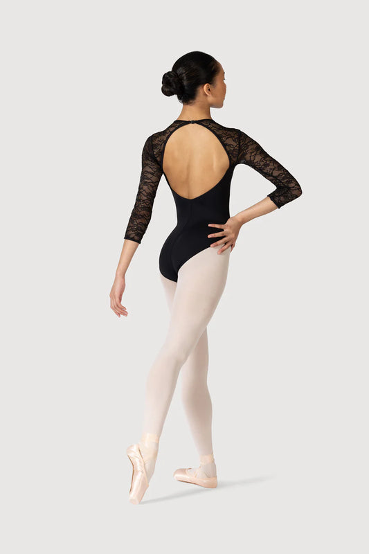 L56016 Bloch Kate 3/4 Sleeve Womens Lace Leotard