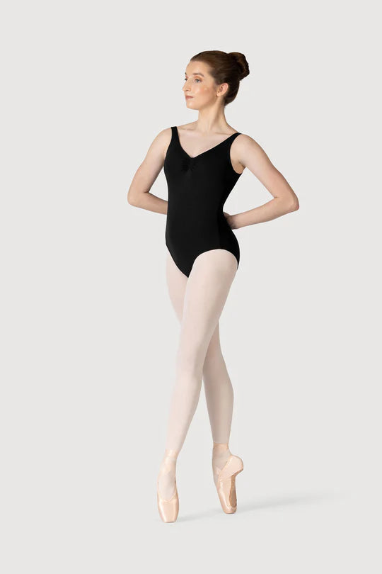 L0828L - Bloch Overture Odetta Sleeveless Pleat Women's Leotard - Black