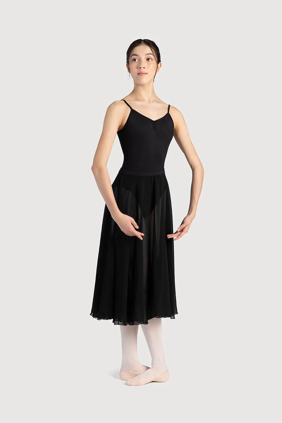 Bloch - A0321L Cambria Full Circle Chiffon Womens Skirt - Black