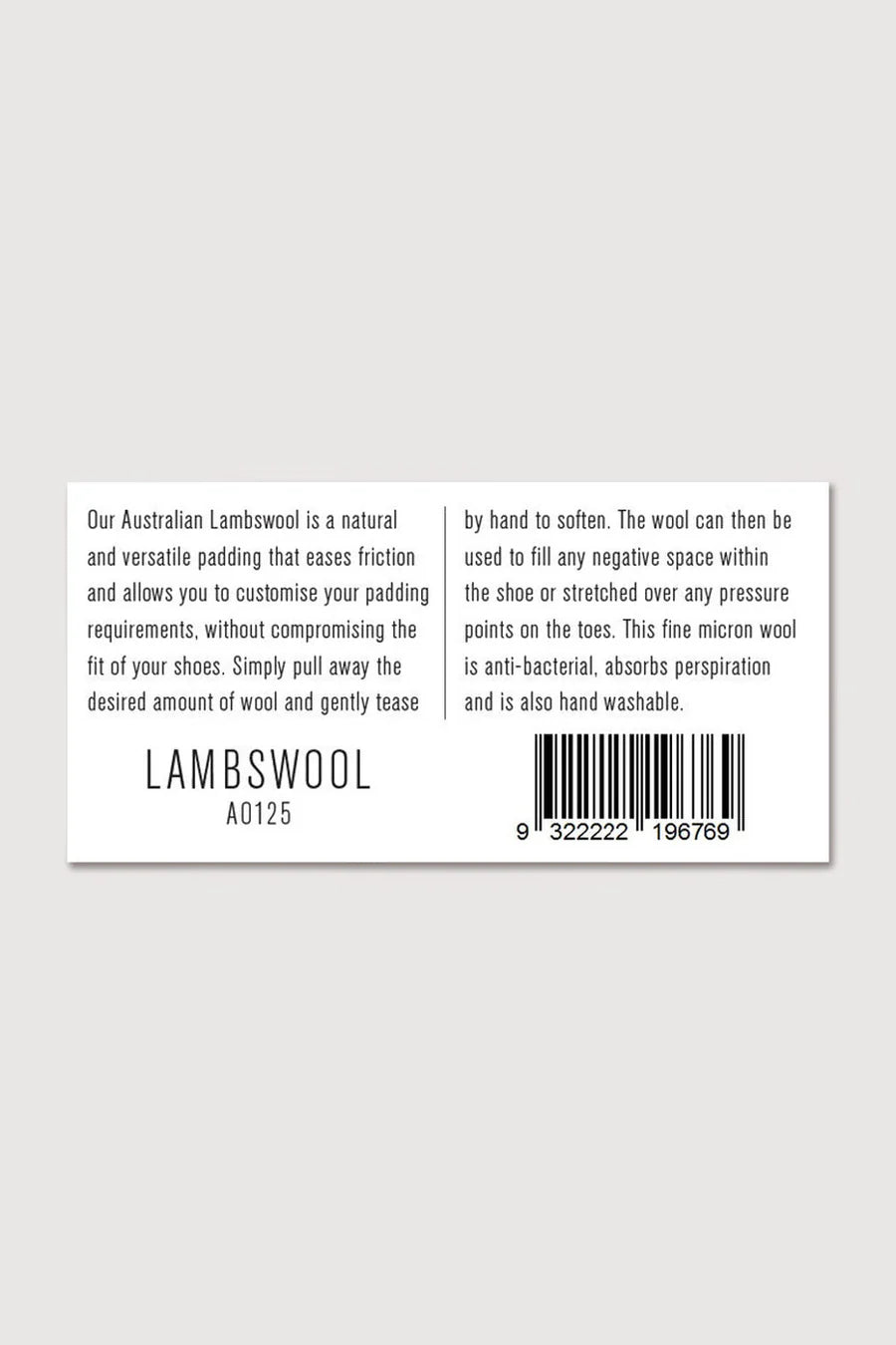 A0125 Lambswool Packet