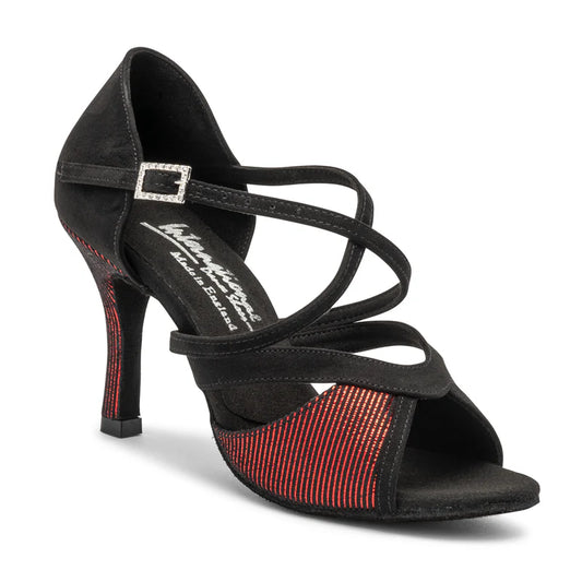 Bianca - Black Nubuck/Red Laser