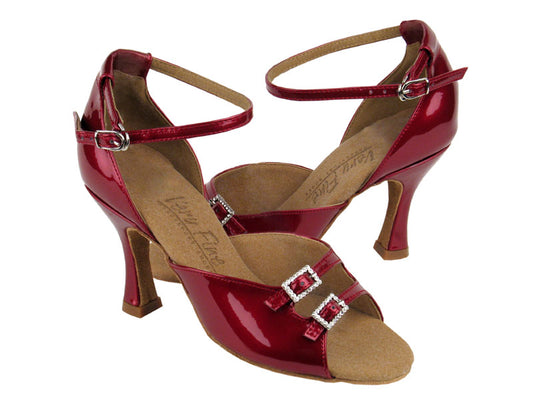 C1620 Ladies Red Patent Latin Dance Shoes