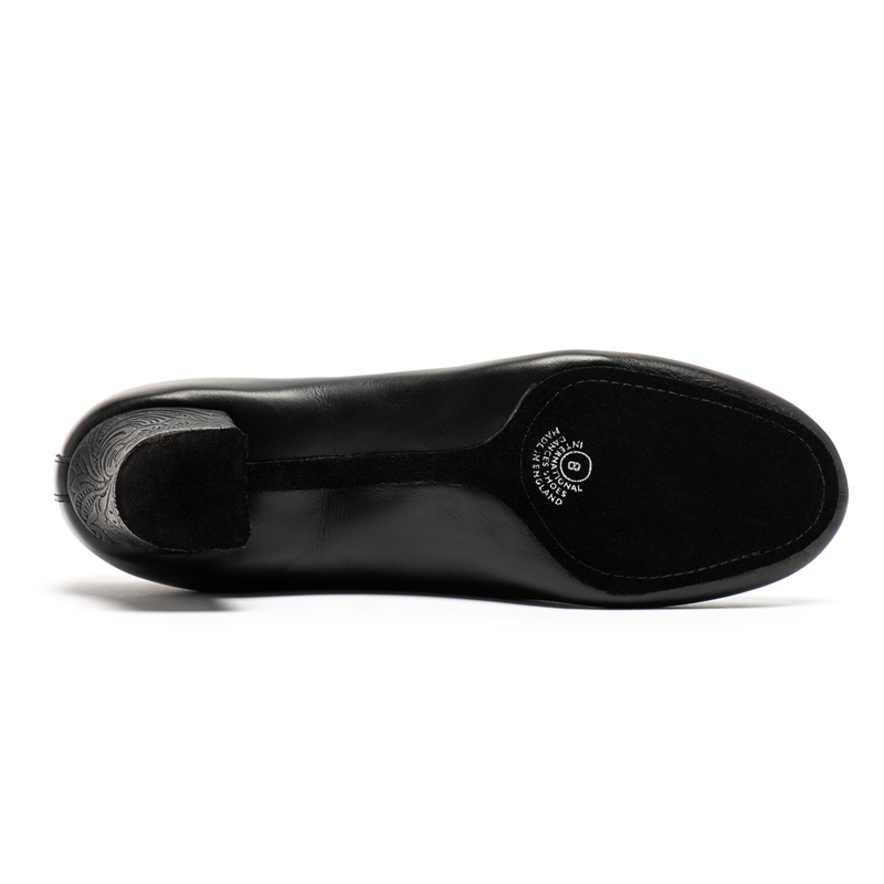 F33 Black Calf/Black Fiori Mens Latin Dance Shoe