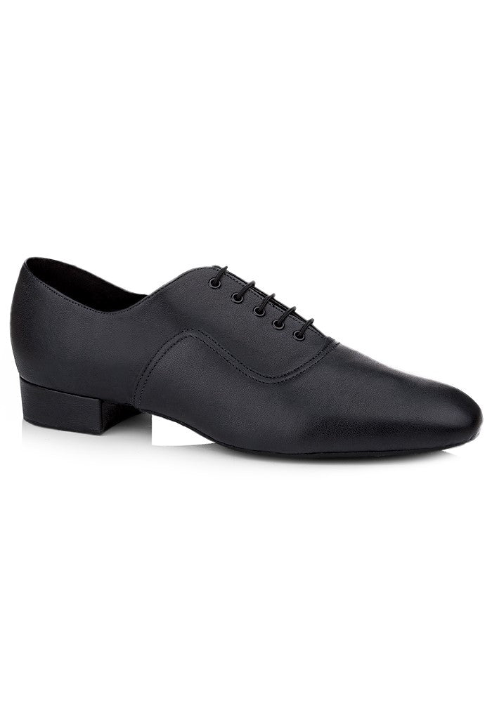 Astaire Mens Ballroom Dance Shoes - Black Leather Wide Fitting