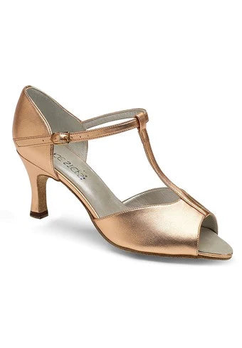 Jade Ladies Metallic Peach Latin Dance Shoe