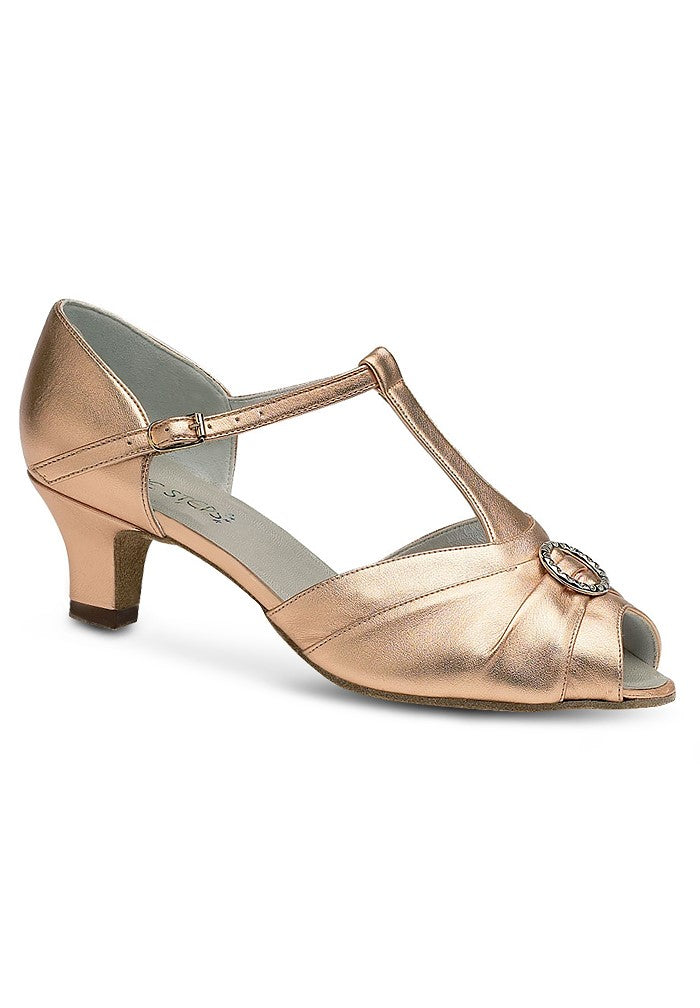 Saturn Peach Metallic Ladies Social Dance Shoe