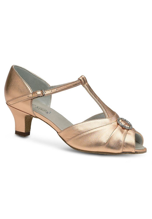 Saturn Peach Metallic Ladies Social Dance Shoe