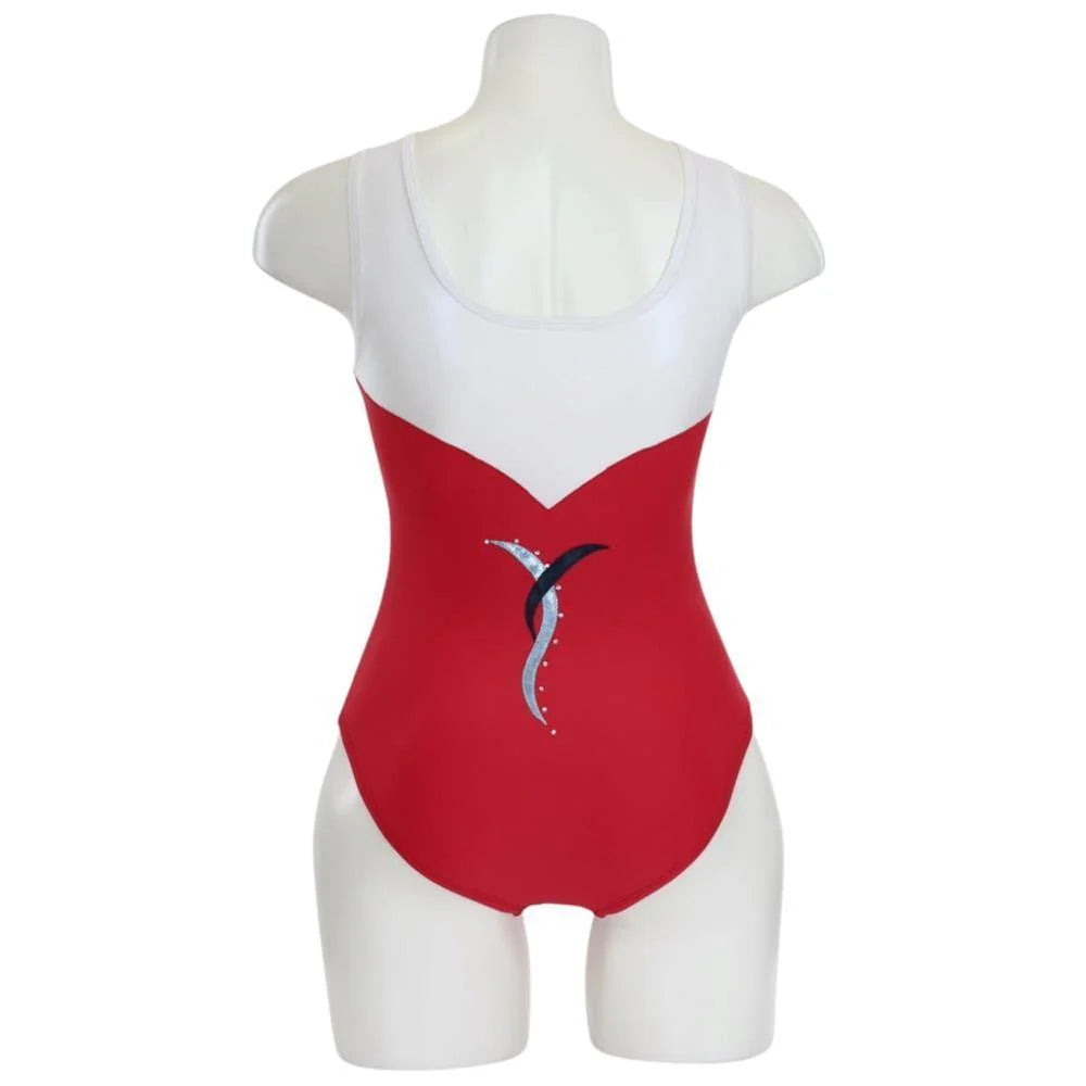 SGY807-4  Gymnastic Leotard - Red Mistique Foil