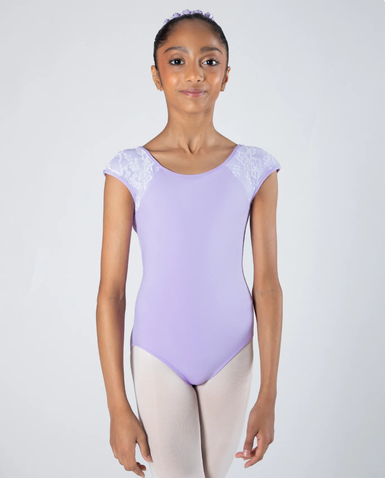 Energetiks Mila Cross-Back Lace Leotard - Child Lilac