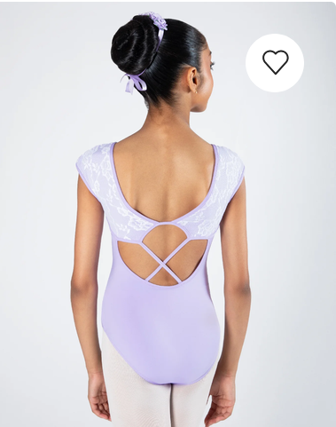 Energetiks Mila Cross-Back Lace Leotard - Child Lilac