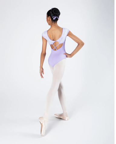 Energetiks Mila Cross-Back Lace Leotard - Child Lilac