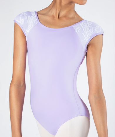 Energetiks Mila Cross-Back Lace Leotard - Child Lilac