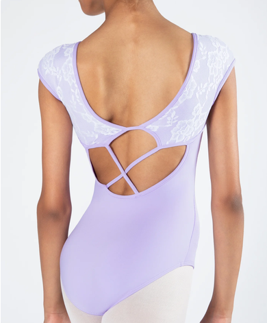 Energetiks Mila Cross-Back Lace Leotard - Child Lilac