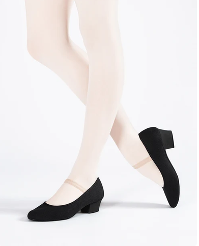 Canvas Character Shoe - Cuban Heel