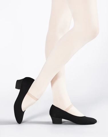 Canvas Character Shoe - Cuban Heel