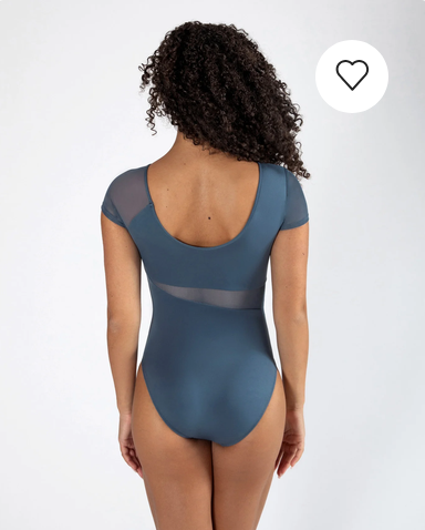 Delta Cap Sleeve Leotard - Elemental Blue