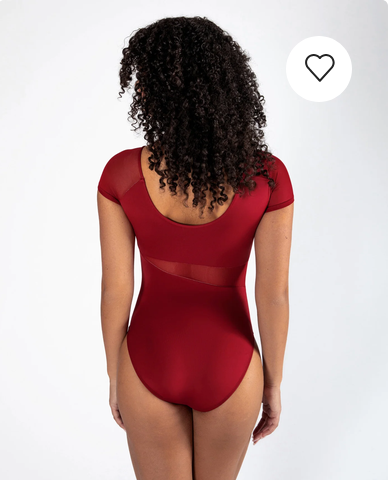 Delta Cap Sleeve Leotard - Crimson Red