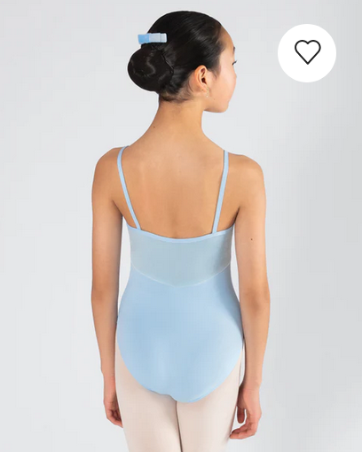 Veronica Cap Sleeve Velvet Camisole Leotard - Baby Blue