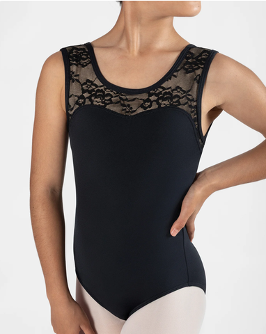 Energetiks Hannah Lace Leotard - Childs Black