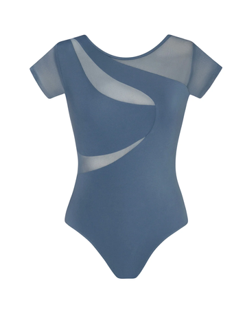 Delta Cap Sleeve Leotard - Elemental Blue