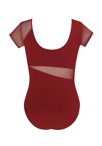 Delta Cap Sleeve Leotard - Crimson Red