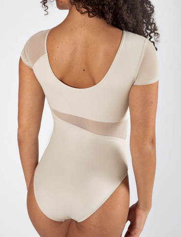 Delta Cap Sleeve Leotard - Ivory Sands