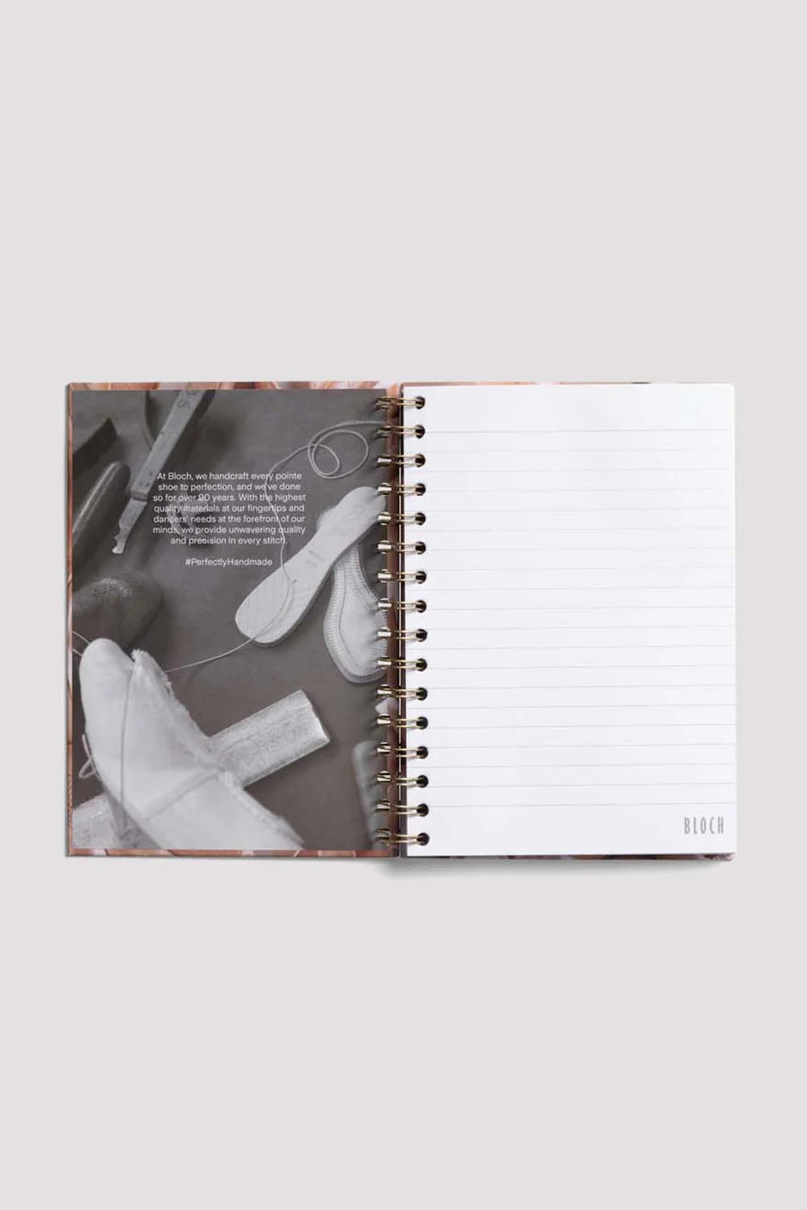 Bloch Pointe Shoe Spiral Hardcover A5 Lined Notebook