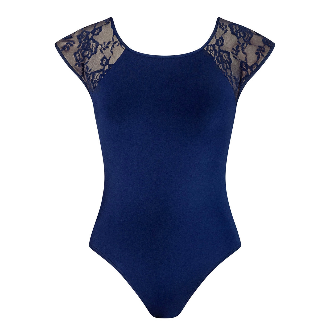 Mila Cross Back Lace Leotard - Adult Navy