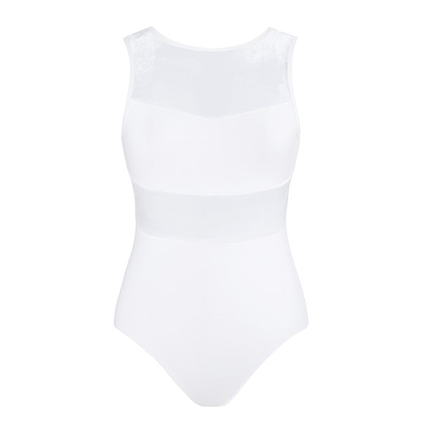 Alda Velvet Leotard - White Adult