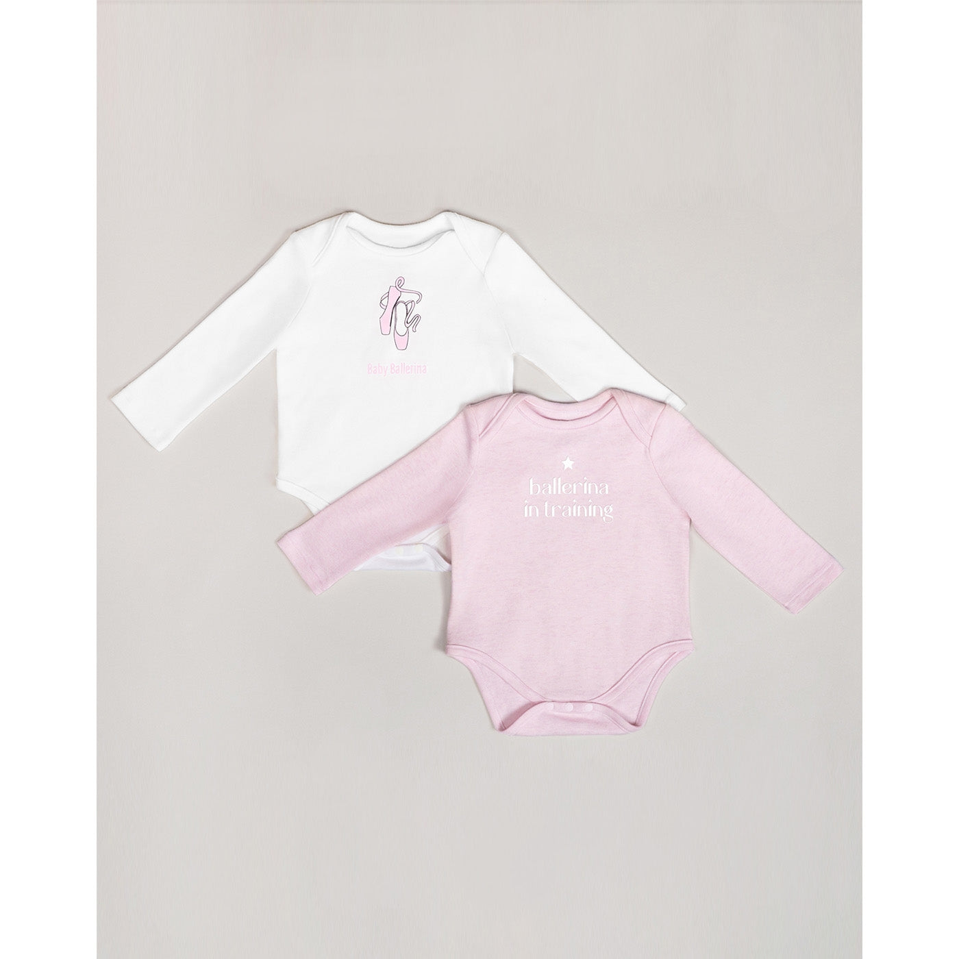 Long Sleeve Baby Romper - 2 Pack