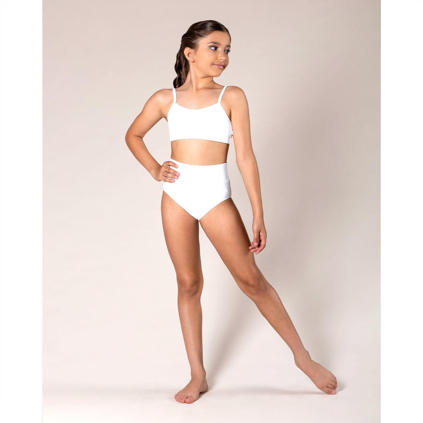 Astrid High Cut Brief - Child White