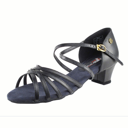 CD1124DB Ladies Black Leather Competitive Dancer Shoe